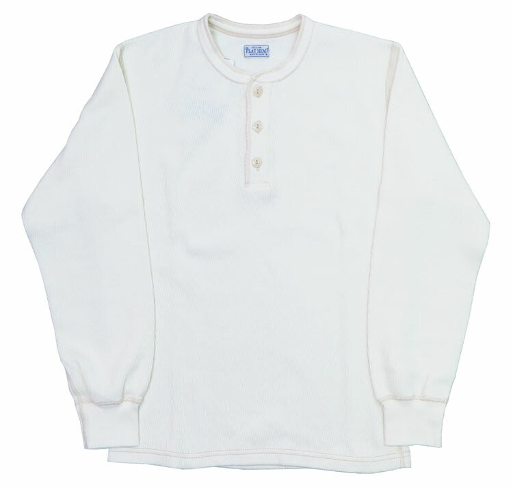 フラットヘッド THE FLAT HEAD 長袖 無地 Tシャツ サーマル ヘンリーネック FN-THLH-004