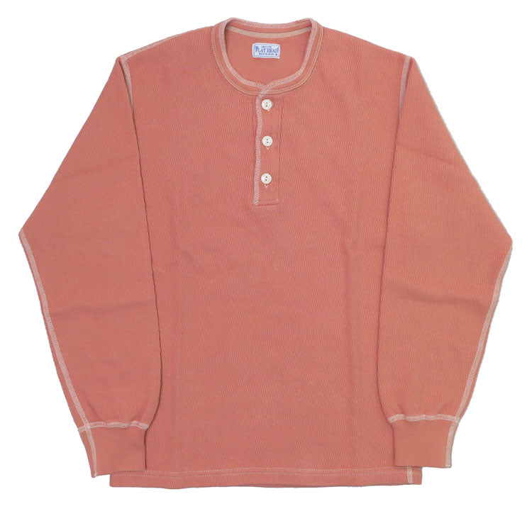 フラットヘッド THE FLAT HEAD 長袖 無地 Tシャツ サーマル ヘンリーネック FN-THLH-004