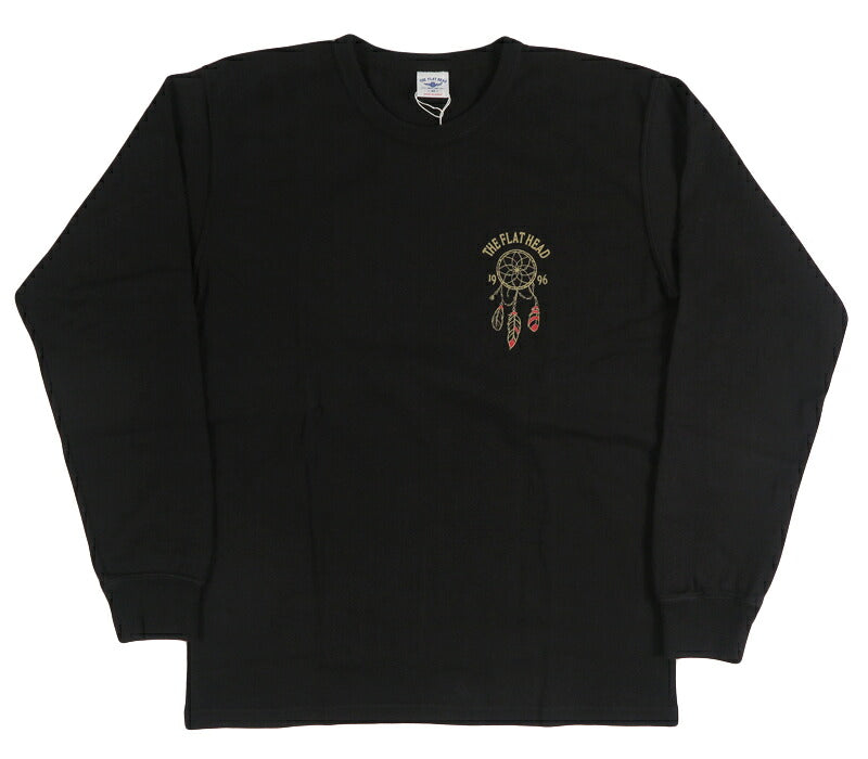 THE FLAT HEAD เสื้อยืดแขนยาว ผ้าทอแบบแขวน เส้นด้ายคู่ "SOUTH DAKOTA" FN-TML-105 【สินค้าใหม่ฤดูใบไม้ร่วง–ฤดูหนาวปี 2026】