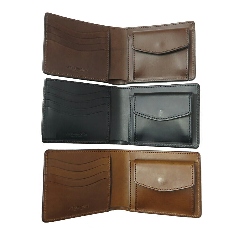 อาร์ตบราวน์ ART BROWN กระเป๋าสตางค์พับสองทบ หนังอิตาเลียน GGW00145AB