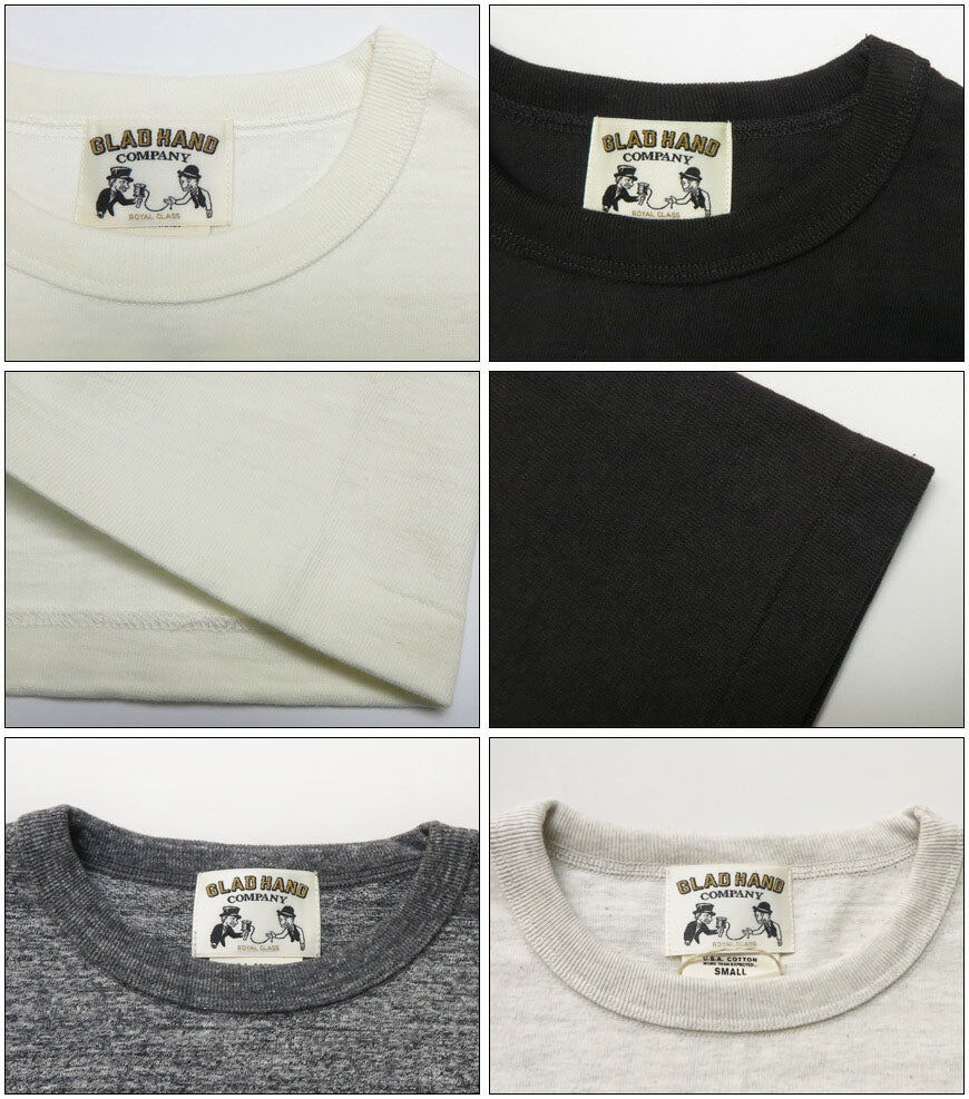 GLAD HAND グラッドハンド 半袖 Tシャツ クルーネック U.S.Aコットン Royal Classシリーズ GH-R-01 【2026年秋冬新作】