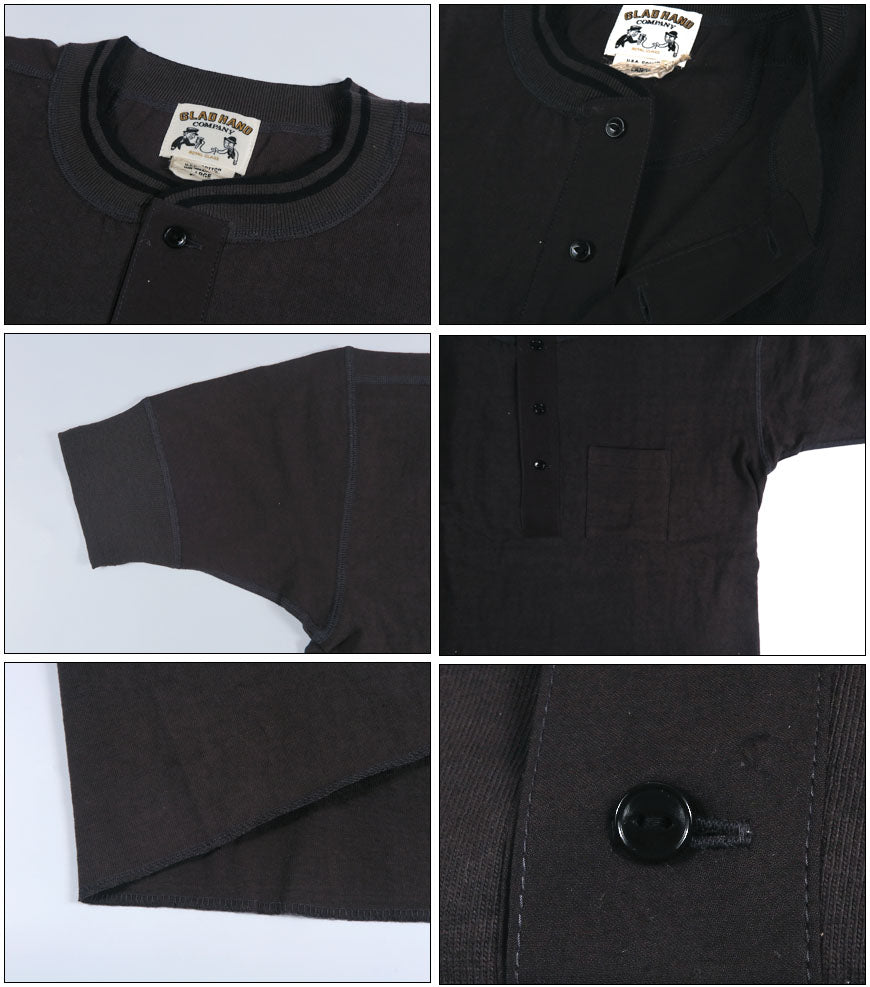 GLAD HAND グラッドハンド 半袖 Tシャツ ロイヤルヘンリーポケットT U.S.Aコットン Royal Classシリーズ GH-R-04 【2026年秋冬新作】