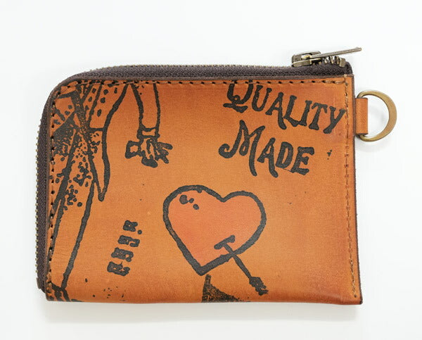 VASCO × GLAD HAND วาสโก้ แกรดแฮนด์ กระเป๋าใส่เหรียญหนัง เพ้นท์มือ "GLAD POSTALS" GHVS-CC-GP