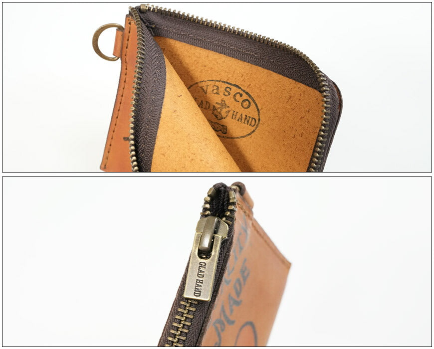 VASCO × GLAD HAND วาสโก้ แกรดแฮนด์ กระเป๋าใส่เหรียญหนัง เพ้นท์มือ "GLAD POSTALS" GHVS-CC-GP