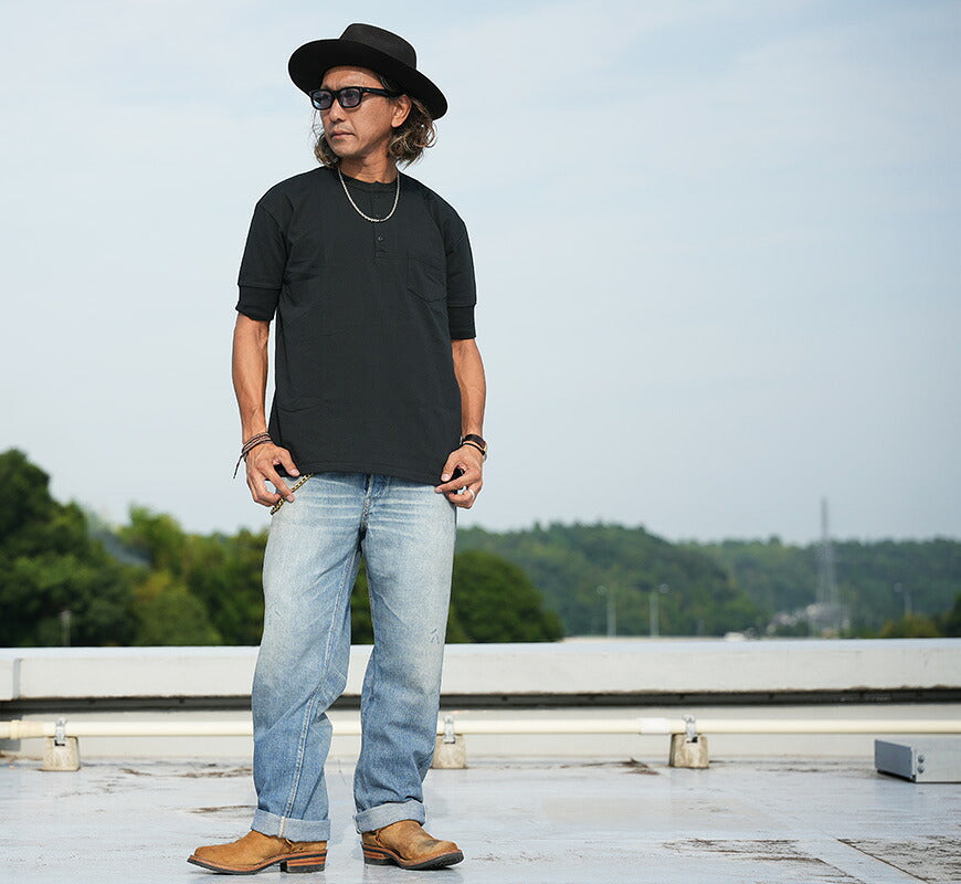 GLAD HAND グラッドハンド 半袖 Tシャツ ヘンリーネック 胸ポケット 天竺生地 パックTee GLADHAND-13 【2026年春夏新作】