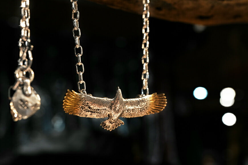 페로우스 Pherrow's 이글 펜던트탑 실버925 24금 상감 세공 GOLDEN EAGLE