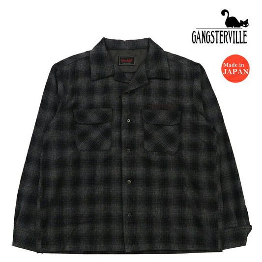 GANGSTERVILLE ギャングスタービル 長袖 ウールチェック シャツ LOCOS GLAD HAND グラッドハンド GSV-24-AW-08