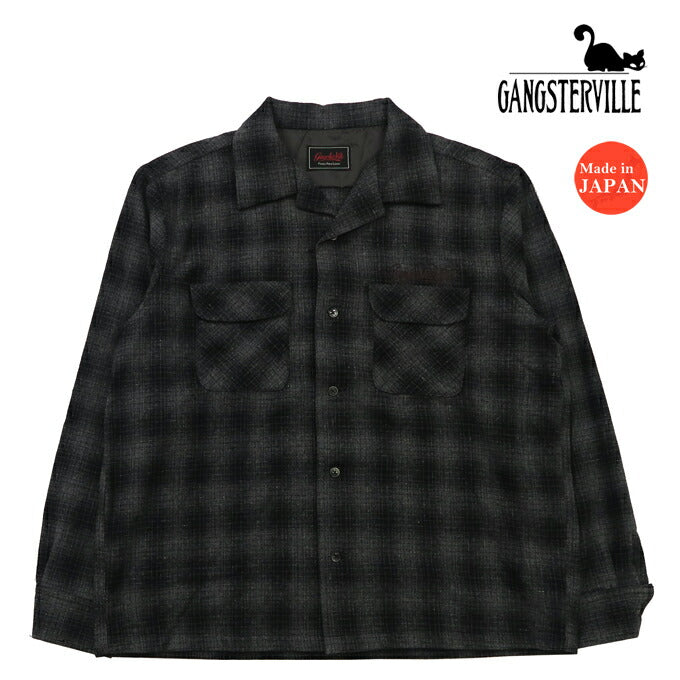 GANGSTERVILLE 갱스터빌 긴팔 울 체크 셔츠 LOCOS GLAD HAND 글래드핸드 GSV-24-AW-08