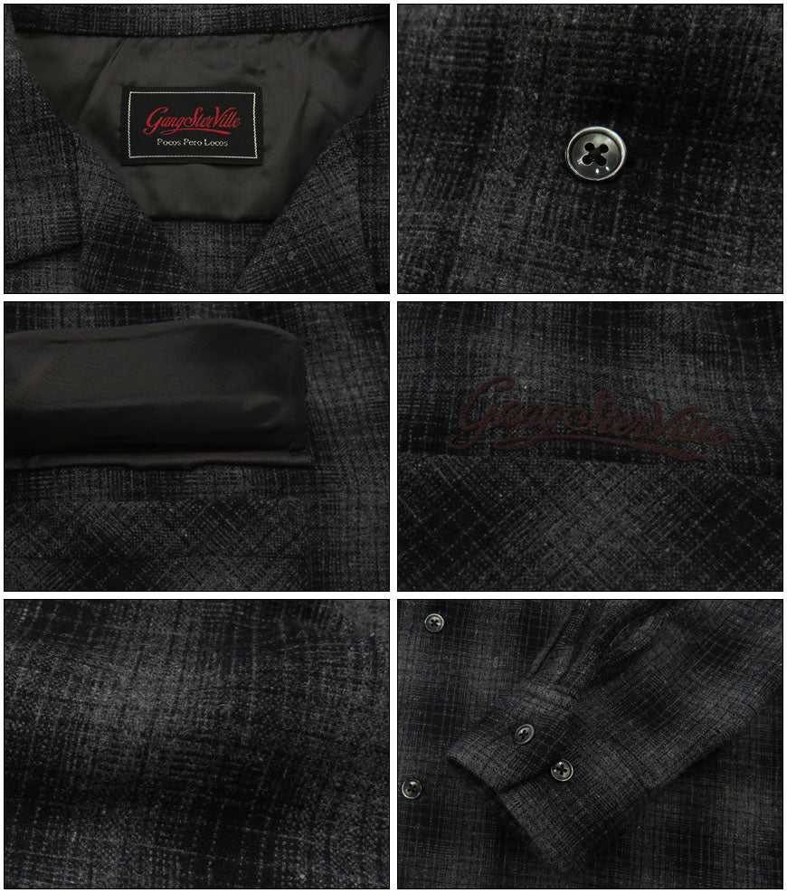 GANGSTERVILLE 갱스터빌 긴팔 울 체크 셔츠 LOCOS GLAD HAND 글래드핸드 GSV-24-AW-08