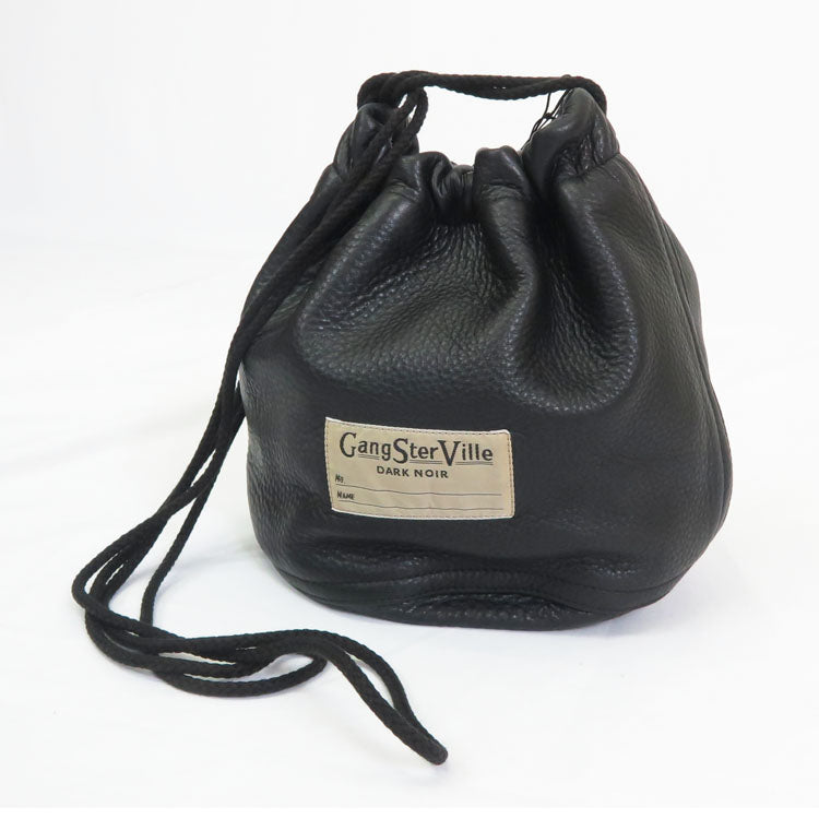 GANGSTERVILLE ギャングスタービル กระเป๋าผ้าหนังวัว LEATHER EFFECT BAG "DARK NOIR" GLAD HAND グラッドハンド GSV-24-AW-G05