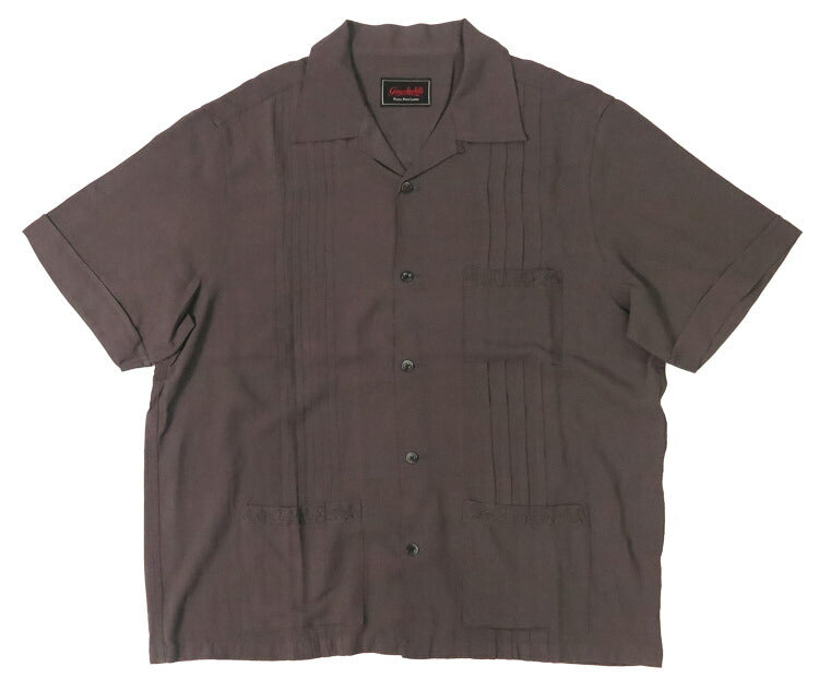 GANGSTERVILLE ギャングスタービル Camisa guayabera de rayón de manga corta Camisa cubana RIPTIDE CLUB - S/S GUAYABERA SHIRTS GLAD HAND グラッドハンド GSV5114