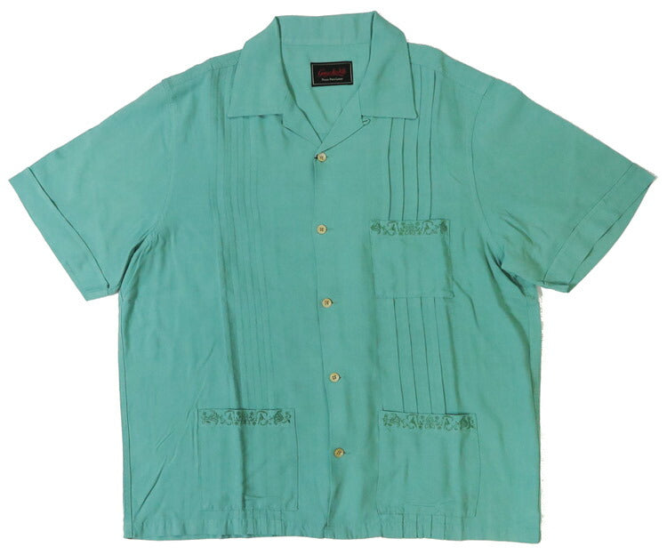 GANGSTERVILLE ギャングスタービル Camisa guayabera de rayón de manga corta Camisa cubana RIPTIDE CLUB - S/S GUAYABERA SHIRTS GLAD HAND グラッドハンド GSV5114