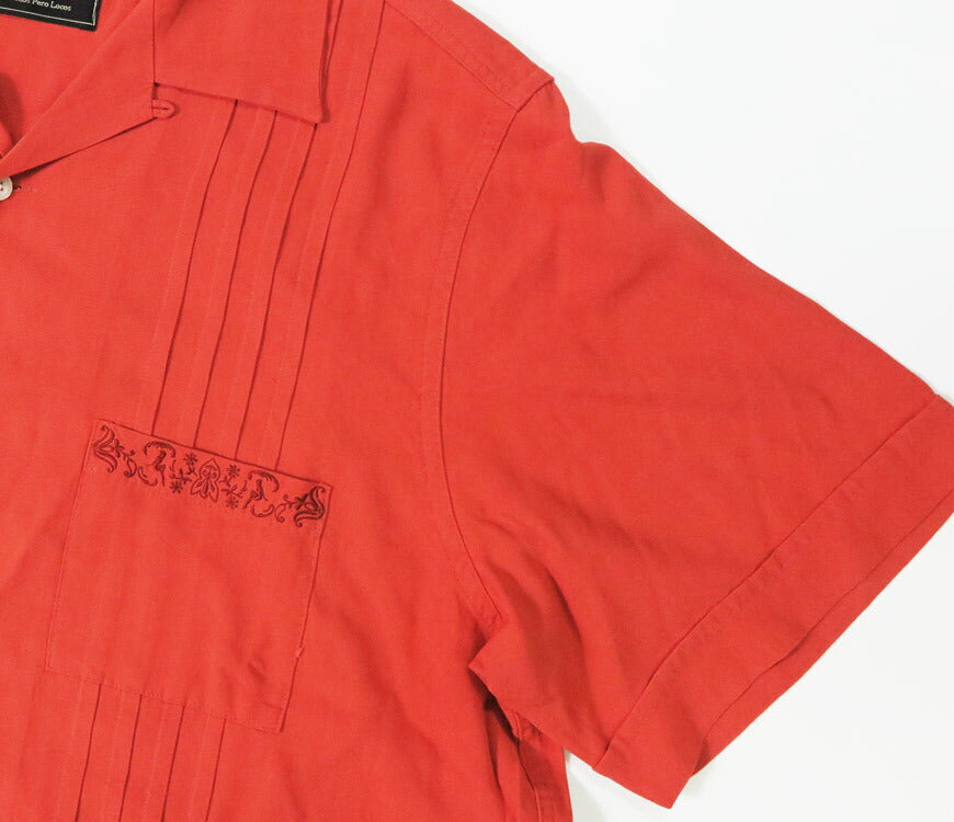 GANGSTERVILLE ギャングスタービル Camisa guayabera de rayón de manga corta Camisa cubana RIPTIDE CLUB - S/S GUAYABERA SHIRTS GLAD HAND グラッドハンド GSV5114