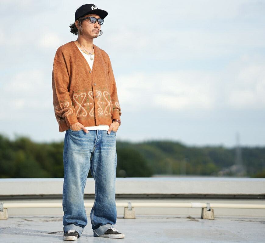 GANGSTERVILLE ギャングスタービル เสื้อคาร์ดิแกนอะคริลิกโมแฮร์ VENICE HEART GLAD HAND GSV5308