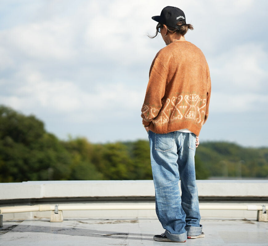 GANGSTERVILLE ギャングスタービル เสื้อคาร์ดิแกนอะคริลิกโมแฮร์ VENICE HEART GLAD HAND GSV5308