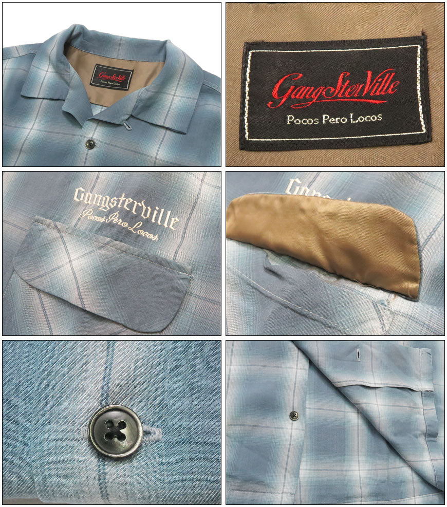 GANGSTERVILLE ギャングスタービル テンセルチェック オープンカラーシャツ GLAD HAND グラッドハンド  LOCOS - L/S SHIRTS  GSV6113 【2026年春夏新作】