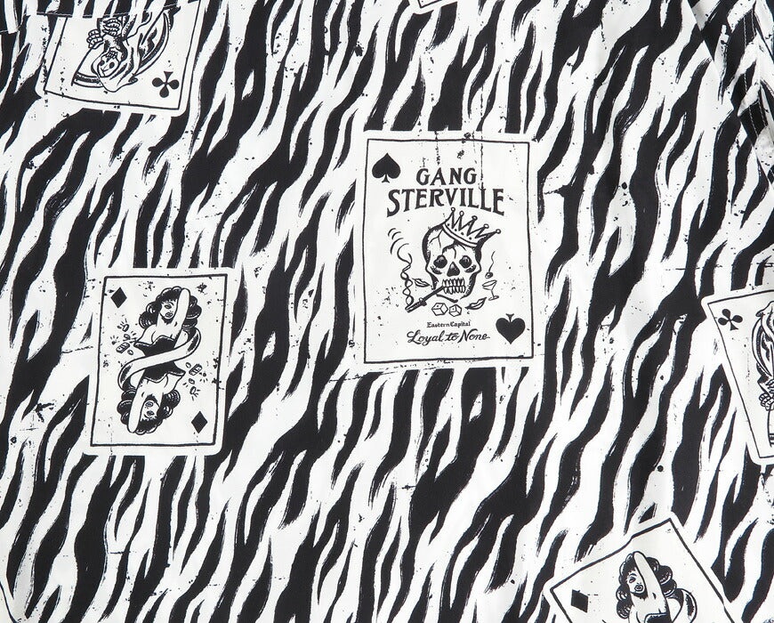 GANGSTERVILLE ギャングスタービル 長袖 レーヨン オープンカラーシャツ TIGER ALLEY 虎柄 GLAD HAND グラッドハンド GSV6309 【2026年秋冬新作】