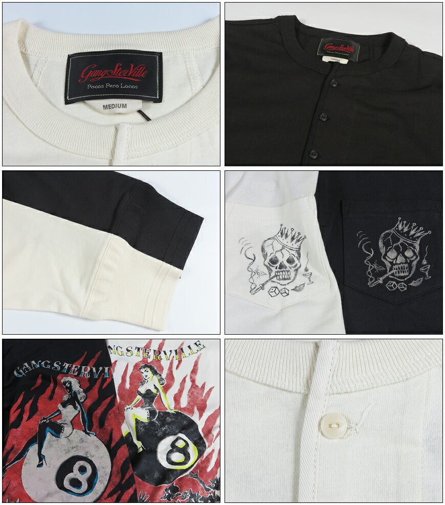 GANGSTERVILLE ギャングスタービル 長袖 ヘンリーネックT GAMBLERS - L/S HENRY T-SHIRTS GSV6313 GLAD HAND グラッドハンド【2026年秋冬新作】