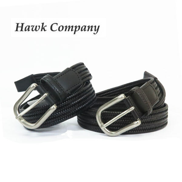 ホークカンパニー HAWK COMPANY メッシュ編み ボンデッドレザー ベルト メンズ レディース 1497