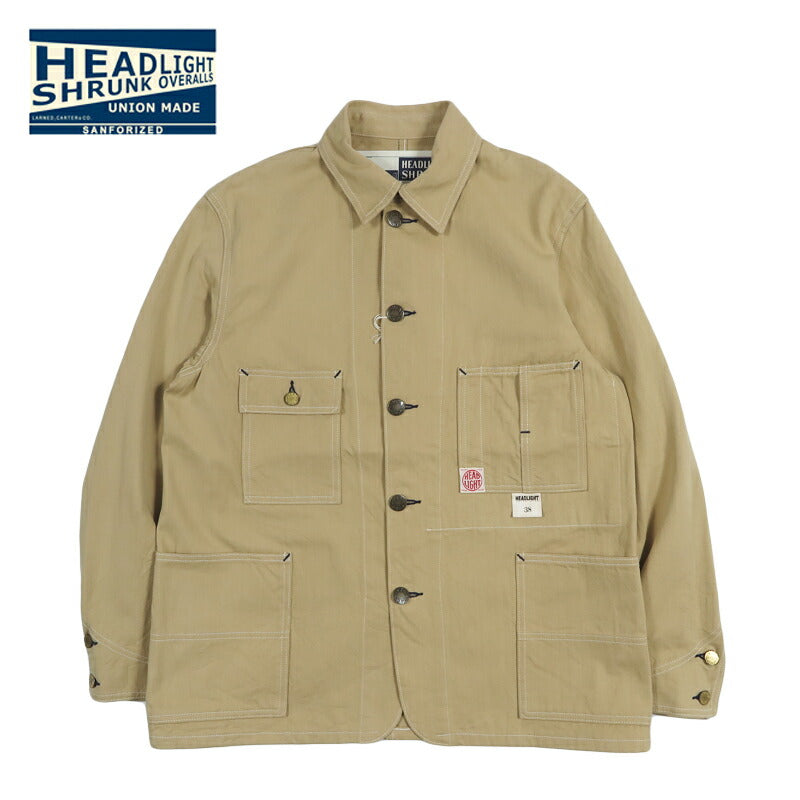 HEADLIGHT ヘッドライト 10oz ランダム ヘリンボーンツイル ワークコート チンストラップ SUGAR CANE シュガーケーン HD15908 【2026年春夏新作】