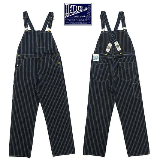 เฮดไลท์ HEADLIGHT แจ็คเก็ตผ้าทอเดนิม 8oz SPECIAL WOVEN STRIPE LOW BACK OVERALL SUGAR CANE ชูการ์เคน HD42498