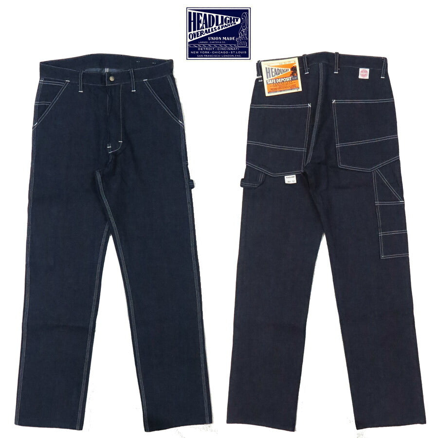 HEADLIGHT ヘッドライト Originalnachbildung 11oz. Denim Arbeitshose Reißverschluss Dungarees SUGAR CANE シュガーケーン HD42555