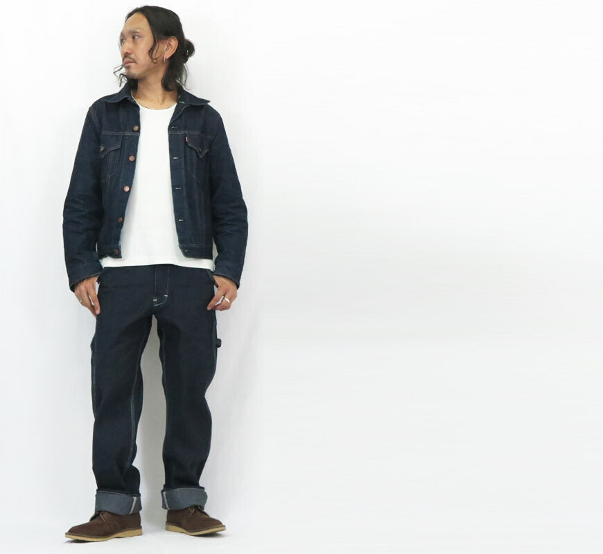 HEADLIGHT ヘッドライト Originalnachbildung 11oz. Denim Arbeitshose Reißverschluss Dungarees SUGAR CANE シュガーケーン HD42555