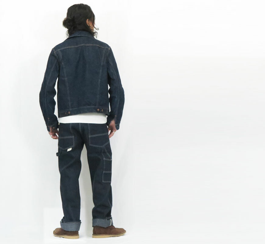 HEADLIGHT ヘッドライト Originalnachbildung 11oz. Denim Arbeitshose Reißverschluss Dungarees SUGAR CANE シュガーケーン HD42555