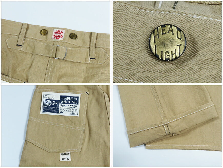 HEADLIGHT ヘッドライト10oz. RANDOM HBT WORK DUNGAREES ワークダンガリーズ SUGAR CANE シュガーケーン HD42656