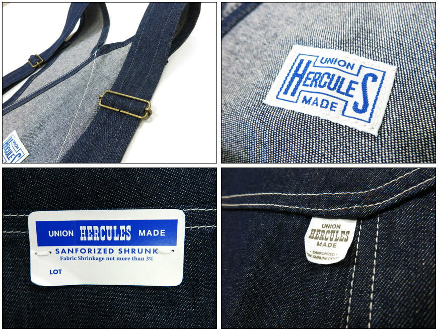 UNION HERCULES MADE ユニオン ヘラクレス メイド Overall Denim 10oz oleh JOHNBULL ジョンブル HE251P01-010