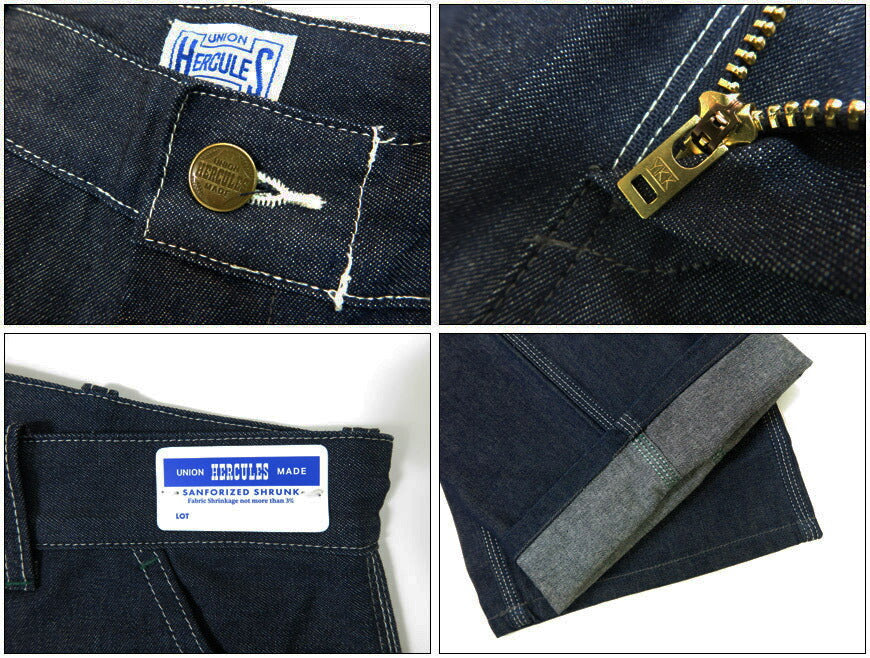 UNION HERCULES MADE ユニオン ヘラクレス メイド 10ozデニム ペインター ワークパンツ ノンウォッシュ by JOHNBULL ジョンブル HE251P03-010