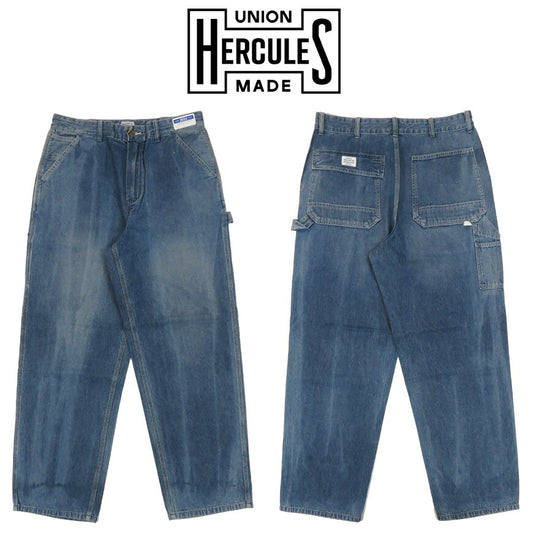 UNION HERCULES MADE Union Hercules Made Pantalon de travail peintre en denim 10oz Double délavage par JOHNBULL Johnbull HE251P03-116