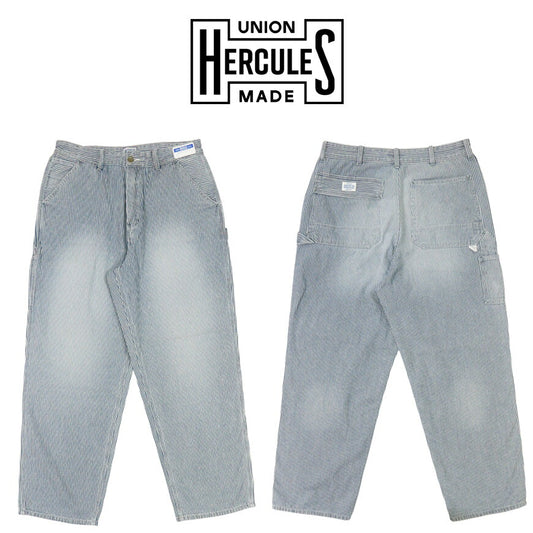 UNION HERCULES MADE Union Hercules Made Pantalon de travail peintre en denim 10oz Rayé par JOHNBULL Johnbull HE251P03-211