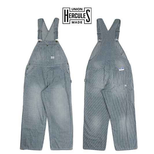 UNION HERCULES MADE ユニオン ヘラクレス メイド 10ozデニム ヒッコリー オーバーオール by JOHNBULL ジョンブル HE261P11-211 【2026年春夏新作】