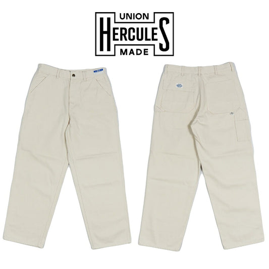 UNION HERCULES MADE ユニオン ヘラクレス メイド ホワイトデニム  ワークパンツ ナチュラル by JOHNBULL ジョンブル HE261P13-003【2026年春夏新作】