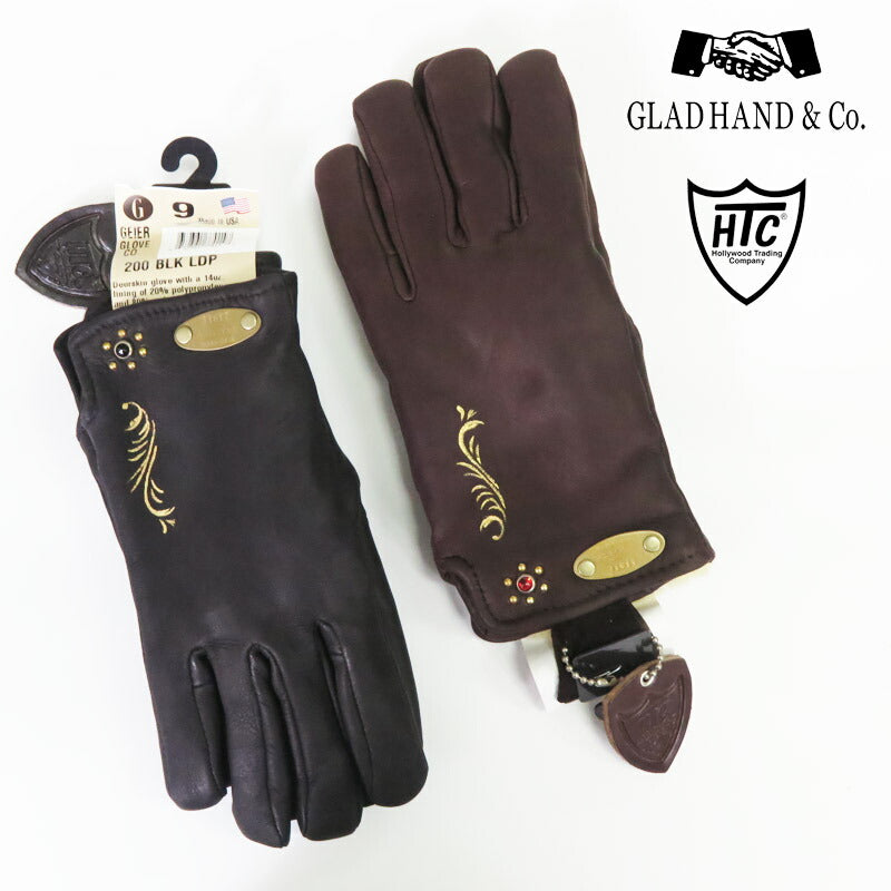 GLAD HAND × HTC ディアスキン スタッズ グローブ Hollywood Trading Company 鹿革 手袋 グラッドハンド