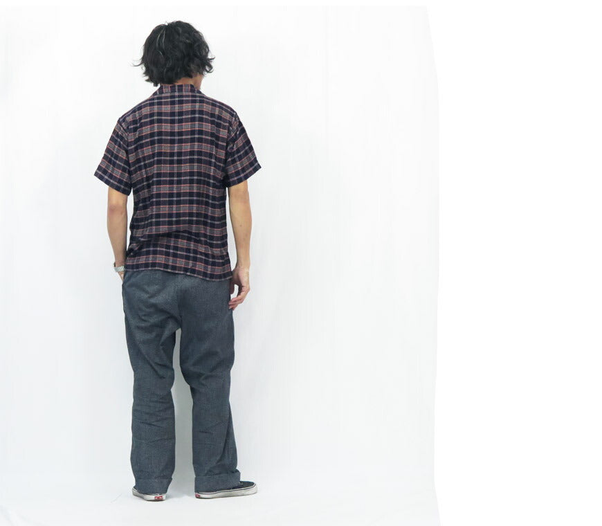 DALLES & CO ダリーズ＆コー Huco.S 1910s RAYON SHIRT 半袖 レーヨンシャツ チェック デラックスウェア DELUXEWARE【2025年春夏新作】