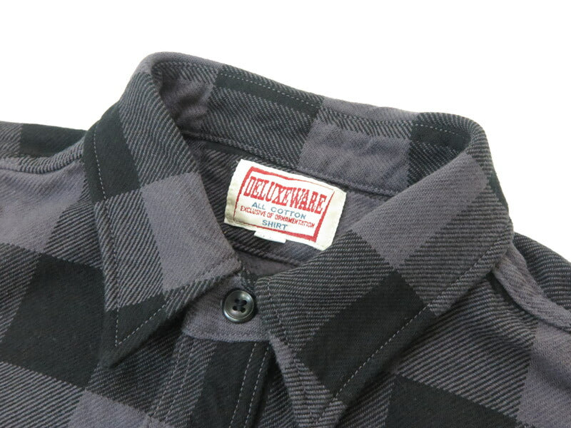 เดลักซ์แวร์ DELUXEWARE เสื้อเชิ้ตแขนยาว เช็คแฟลนเนล "50s BUFFALO CHECK" HV-00A