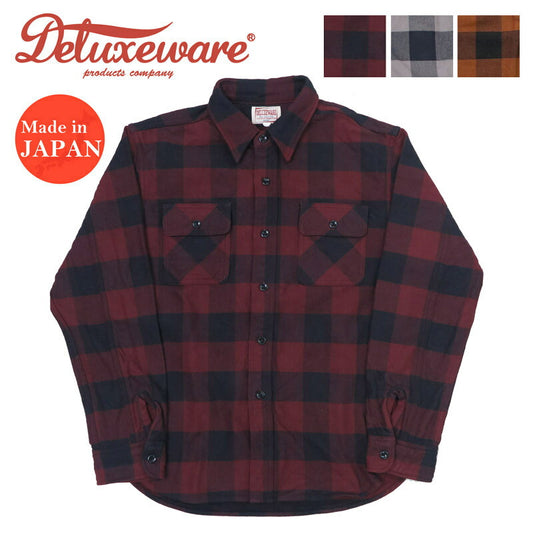 เดลักซ์แวร์ DELUXEWARE เสื้อเชิ้ตแขนยาว เช็คแฟลนเนล "50s BUFFALO CHECK" HV-00A