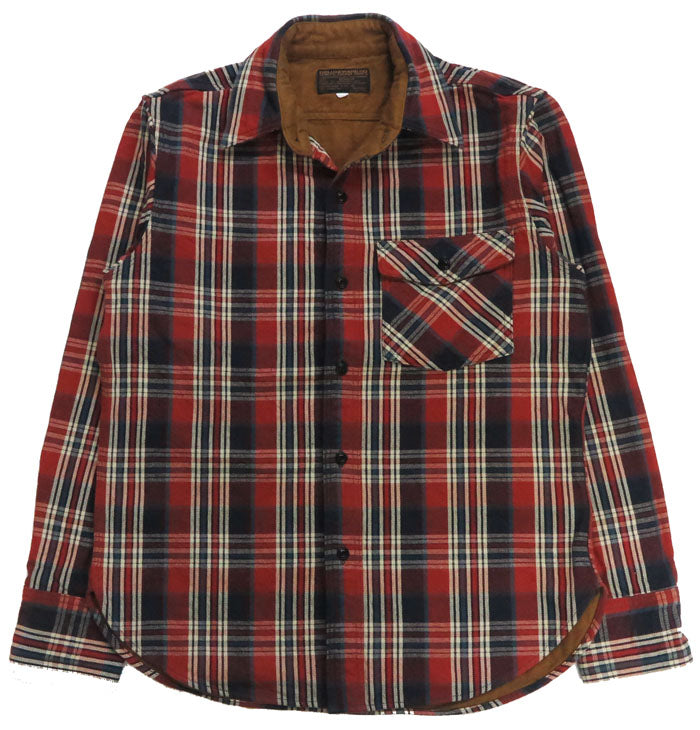 DELUXEWARE Long Sleeve Heavy Flannel Check Shirt BETSY ROSS HV-19A