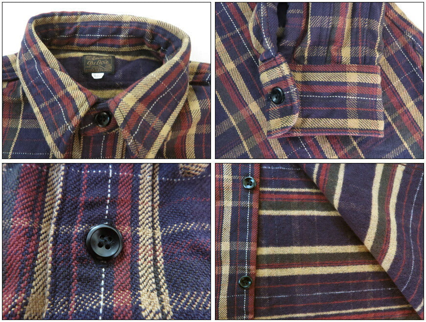 DELUXEWARE DELUXEWARE Kemeja Flanel Tebal Lengan Panjang Kotak-kotak Biru Ombre HV-55