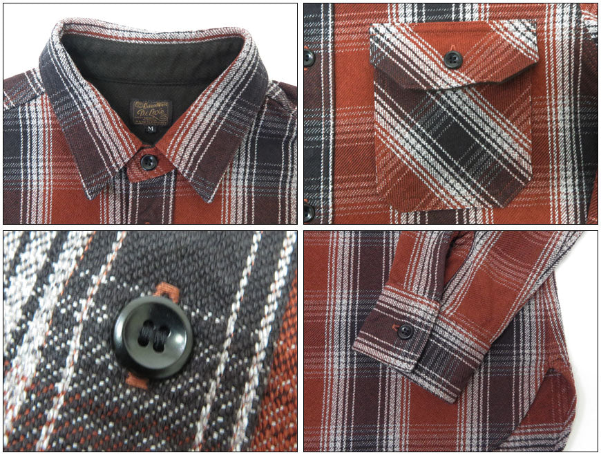 デラックスウェア DELUXEWARE OMBRE HEAVY NEL SHIRT オンブレー ヘビー ネルシャツ ユニオンスペシャル HV-59