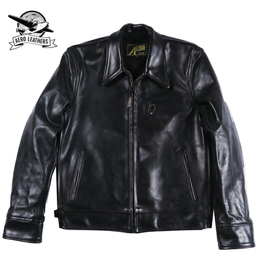 【即納在庫】エアロレザー AERO LEATHER ライダースジャケット Highwayman premier ハイウェイマン プレミア ホーウィン社 フロントクォーターホースハイド 馬革 ブラック 38