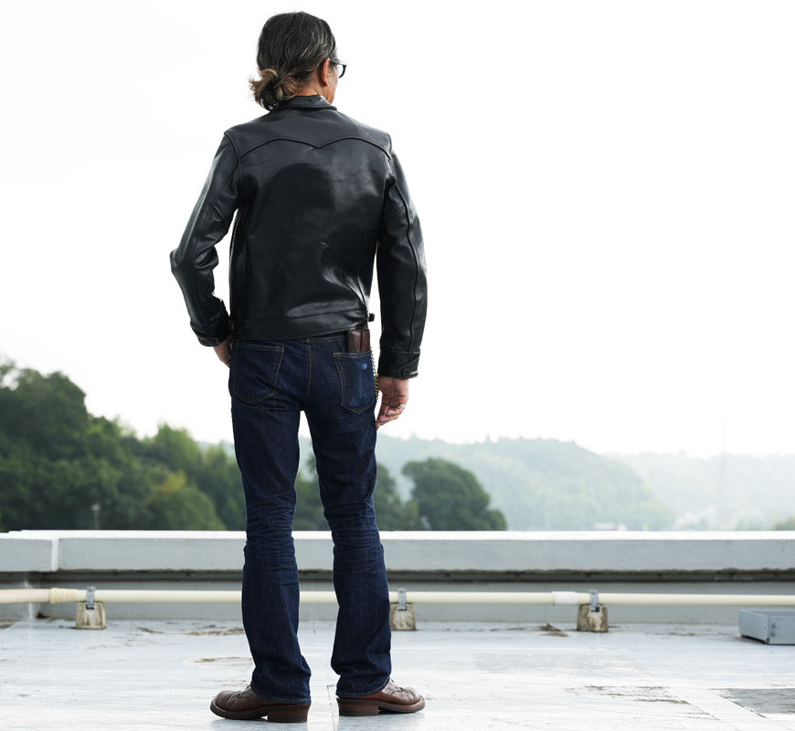 【即納在庫】エアロレザー AERO LEATHER ライダースジャケット Highwayman premier ハイウェイマン プレミア ホーウィン社 フロントクォーターホースハイド 馬革 ブラック 38