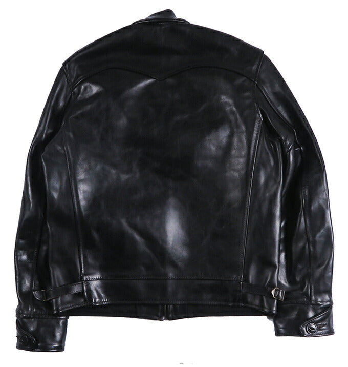 【即納在庫】エアロレザー AERO LEATHER ライダースジャケット Highwayman premier ハイウェイマン プレミア ホーウィン社 フロントクォーターホースハイド 馬革 ブラック 38