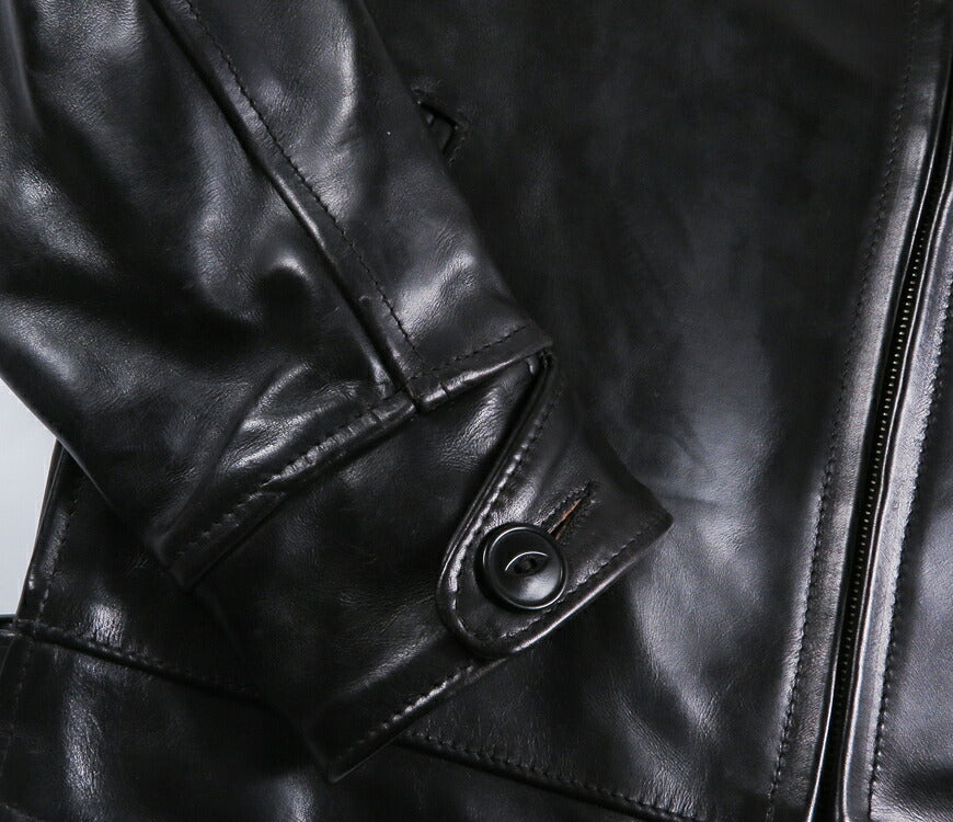 【即納在庫】エアロレザー AERO LEATHER ライダースジャケット Highwayman premier ハイウェイマン プレミア ホーウィン社 フロントクォーターホースハイド 馬革 ブラック 38