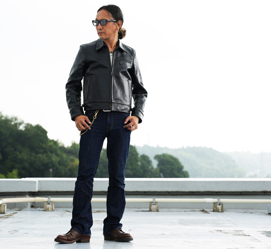 【即納在庫】エアロレザー AERO LEATHER ライダースジャケット Highwayman premier ハイウェイマン プレミア ホーウィン社 フロントクォーターホースハイド 馬革 ブラック 38
