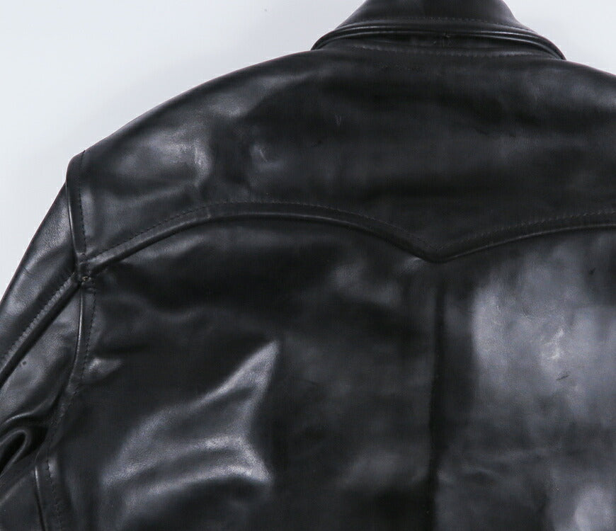 【即納在庫】エアロレザー AERO LEATHER ライダースジャケット Highwayman premier ハイウェイマン プレミア ホーウィン社 フロントクォーターホースハイド 馬革 ブラック 42
