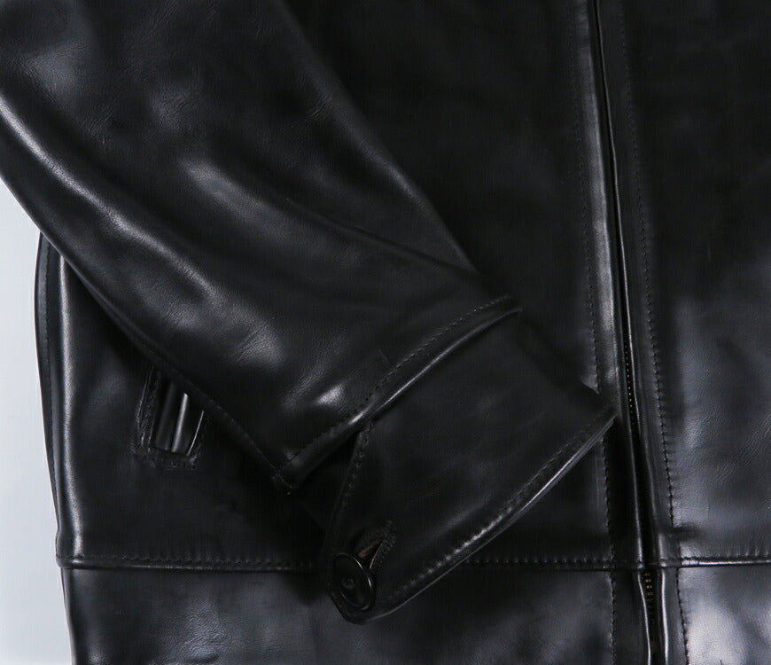【即納在庫】エアロレザー AERO LEATHER ライダースジャケット Highwayman premier ハイウェイマン プレミア ホーウィン社 フロントクォーターホースハイド 馬革 ブラック 42