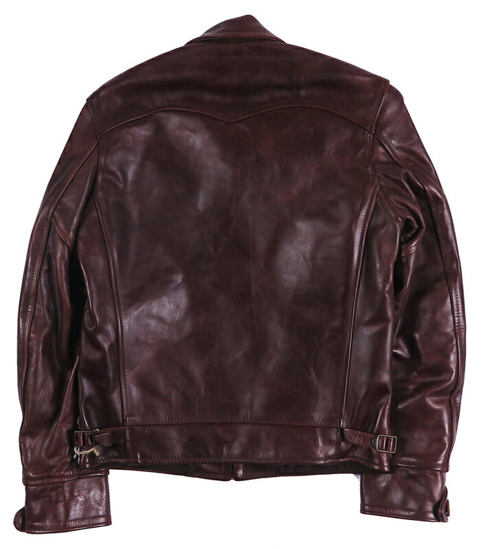 【即納在庫】エアロレザー AERO LEATHER ライダースジャケット Highwayman premier ハイウェイマン プレミア ホーウィン社 フロントクォーターホースハイド 馬革 チェリー 34